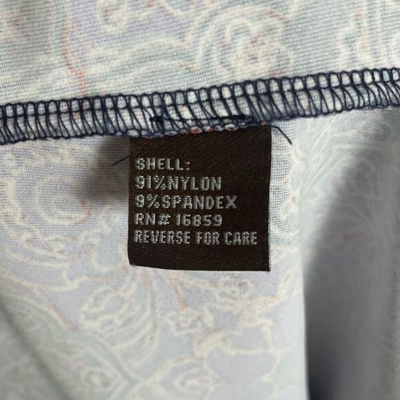 J. McLaughlin Catalina Cloth Tunic Top Women's Medium Purple Blue Floral V Neck - Picture 6 of 11